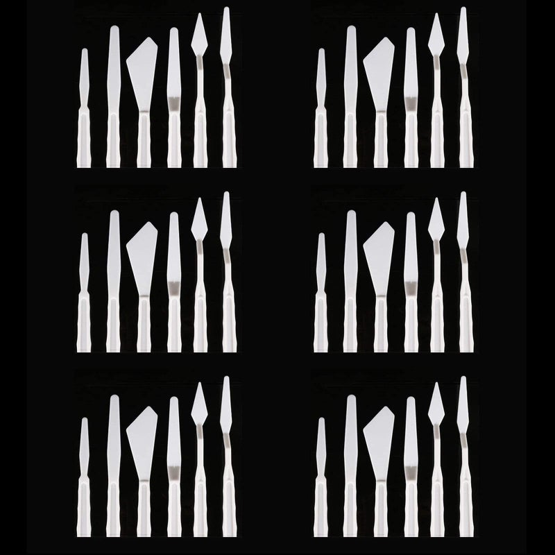DonLeeving Luckycivia 6 Set Palette Knives Set, Plastic Spatula Art Tools for Painting - Image 1
